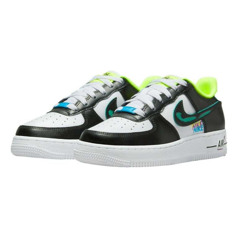 Nike Air Force 1 LV8 White Black Laser Blue Volt DX3349 100 Grade School Size 5.5Y Medium Walmart
