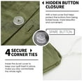 thumbnail image 3 of Simple&Opulence 100% Linen Duvet Cover Set with Washed-French Flax-3 Pieces Solid Color Basic Style Bedding Set-Breathable Soft Comforter Cover with 2 Pillowshams (Olive Green, Queen), 3 of 8