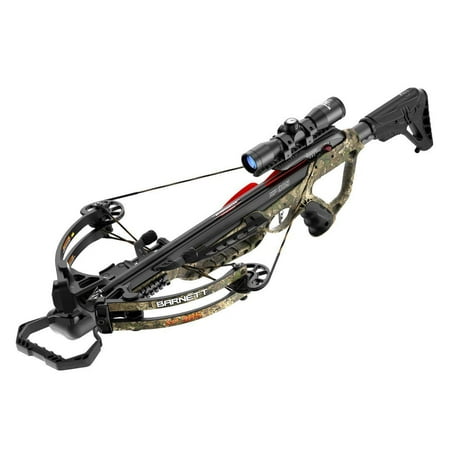 Barnett Compound Series XP385 Veil Camo Crossbow with Quick-Adjust Butt Stock and Side Mount Quiver