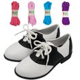 thumbnail image 6 of Saddle Shoes Oxford 50's style Sock Hop for Kids with Bonus Pack of Laces, US1, 6 of 7