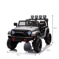 thumbnail image 2 of Resenkos Gray,24V 2 Seater Ride On Truck Car, 4WD motors, with 2.4G Remote Control,Metal Suspension,Soft Start,Music, LED Light,Outdoor/Off road/Toys Gifts, 2 of 7