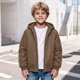 thumbnail image 4 of BFHHYA Boys Winter Coat Teens Youth Casual Zip up Quilted Jackets Windproof Windbreaker Kids Long Sleeve Hooded Outwear with Pockets 5-16 Years, 4 of 8