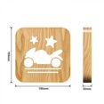 thumbnail image 3 of Luz de noche de motocicleta para niños Lámpara 3d de madera Luces de madera creativas Luces decorativas simples Patrón de talla de madera 3d Luz de noche LED, 3 of 5