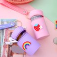thumbnail image 4 of Primegos Storage Bag Cartoon Decor Earphone Keys Changes Coin Storage Bucket with Wrist Strap Zipper Closure Portable Keychain Bag Decoration Pendant, 4 of 8