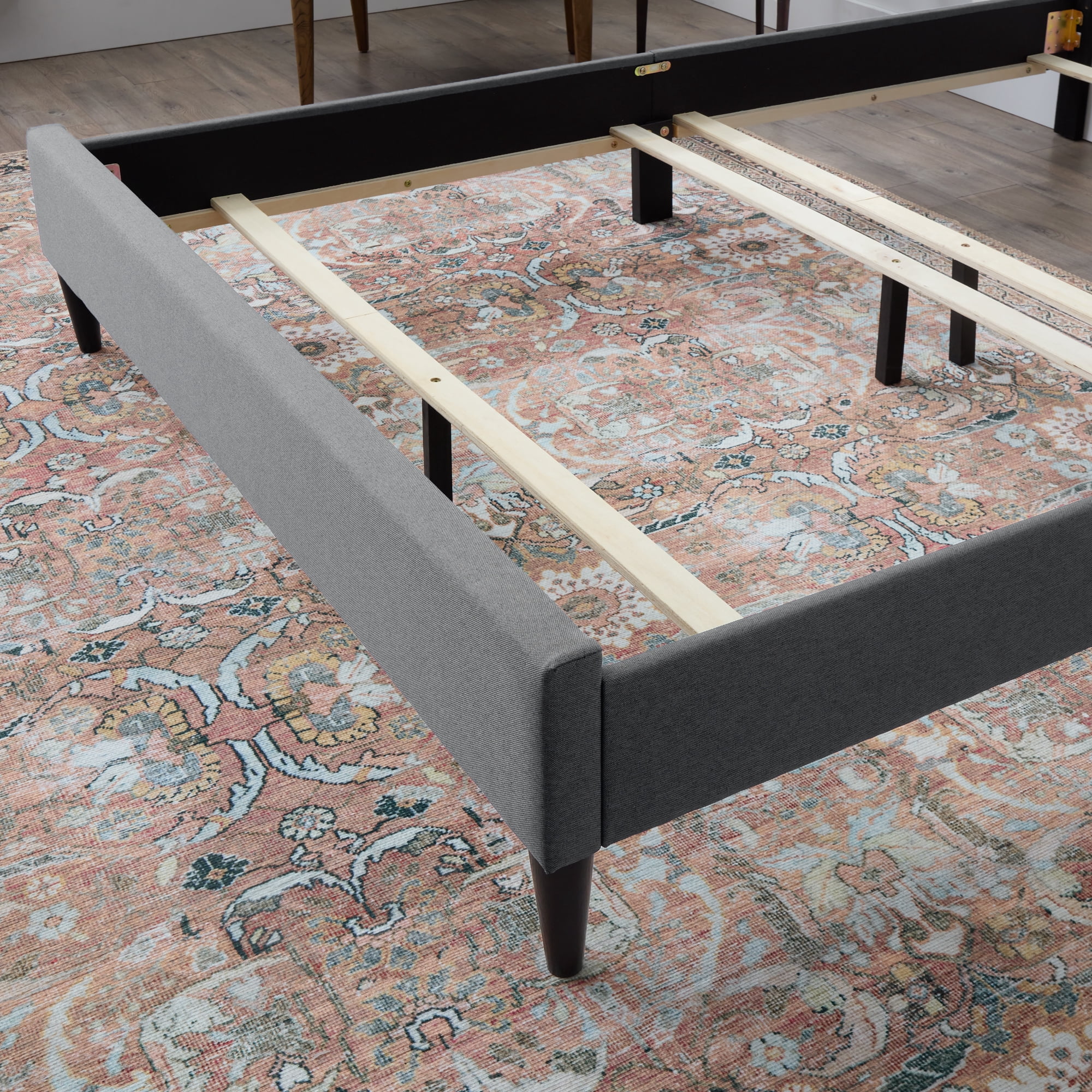 Rest Haven Gresham Tufted Upholstered Bed, Queen, Gray (Box Spring Required)