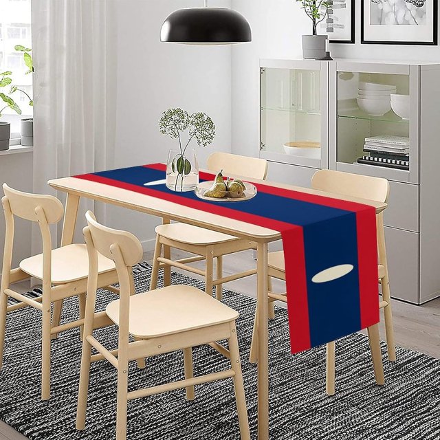 Laos Lao Flag Table Runner,Table Decor for Indoor Outdoor Dining Table Decorations