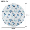 thumbnail image 6 of Blue Butterfly Pattern Round Tablecloth 60"x60",Wrinkle Wipeable Table Cloth for Kitchen Dining Room Picnic Patio Party, 6 of 6