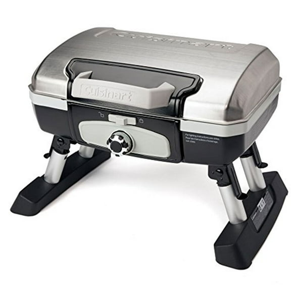 Cuisinart CGG-180TS Petite Gourmet Portable Tabletop Outdoor Gas Grill, Silver