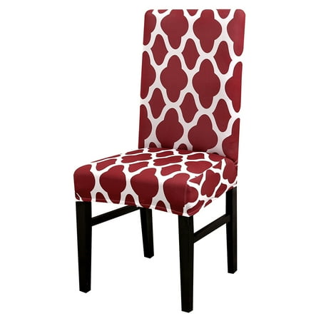 1/4/6Pcs Polyester Stretch Dining Room Chair Covers Washable Seat