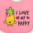 thumbnail image 4 of Inktastic I Love My Pappy with Pineapple Girls Baby Bib, 4 of 4