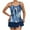 Blue B, variant on Edvintorg 2 Piece Bathing Suits for Women Plus Size Swimsuit Vintage Printed Tankini Sets Drawstring Swim Tank Top with Skirt Summer Beach Swimwear