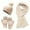 Beige, variant on Baseball Caps for Men Women Winter Warm Knit Set Windproof Hat Scarf Skiing Cycling Casual Everyday Headwear Black