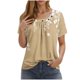 thumbnail image 1 of Camisetas de Cuello Redondo Impreso Gradiente de las Mujeres, Manga Corta Casual Top para el Uso Diario, 1 of 5