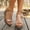 Brown, variant on Women's flower rhinestone wedge sandals, transparent strap platform shoes, open toe elastic ankle sandals for summer parties Black 40