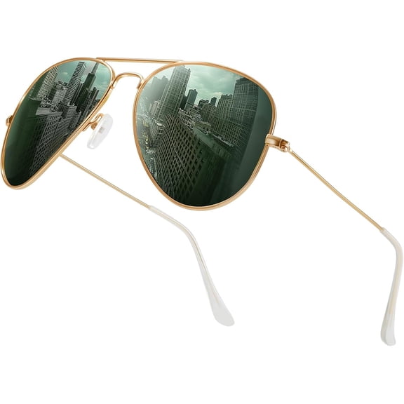 Classic Aviator Sunglasses for Men Womens Polarized UV400 Protection Driving Sunglasses