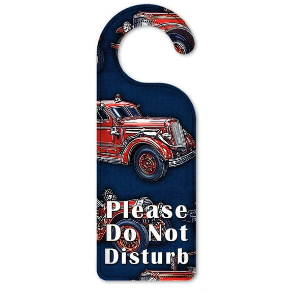 Do Not Disturb Door Knob Hanger Sign - Fire Trucks - Image by Dan Morris