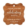 thumbnail image 1 of Darling Souvenir Fancy Frame Custom Paper Tags Thank You For Celebrating With Us Wedding Favor Gift Hang Tags-Rustic Wood-50 Tags, 1 of 1