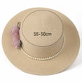 thumbnail image 3 of Mgmyaa Women French Style Pearl Flower Summer Bucket Hat Elegant Wide Brim Beach Vacation Cap Foldable Lightweight Sun Protection Headwear by Mgmyaa, 3 of 9