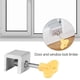 thumbnail image 4 of Xihbxyly Cerraduras para Ventanas Corredizas, de Aleación de Aluminio, Resistentes a La Oxidación, de Fácil Instalación, Ajuste Flexible, para Uso En Casa o En La Oficina, Cerradura de Seguridad con, 4 of 6