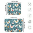 thumbnail image 3 of Flowers and Chicken Dish Drying Mat Microfiber Kitchen Pad Large Counter Absorbent Dish Mats Drainer Rack 18"x24", 3 of 7