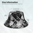 thumbnail image 6 of Gaeub Seamless Pattern With Skulls Printed Double Sided Reflective Bucket Hat Foldable Sun Hat for Camping Hiking Fishing, 6 of 9