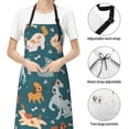 thumbnail image 6 of Pofeuu Dogs Print Waterproof Apron with Pockets Adjustable Cooking Aprons Kitchen Bib for Baking Household Cleaning, 6 of 8
