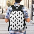 thumbnail image 5 of Uemuo Black Rabbit Printed Durable 17-inch Student Backpack - Lightweight, Waterproof, Adjustable Straps, Ideal for School, Work, Travel, 5 of 5