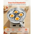 thumbnail image 6 of Egg Poacher Pan, 4-Cup Induction Compatible Poached Egg Maker with Nonstick Detachable Cups, Stainless Steel Skillet Set Includes Lid & Silicone Spatula for Stovetop Cooking, 6 of 10