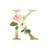 Kit Rhinestone Wdftyju 5D Imágenes DIY Flor Letra K Completo Taladro Redondo Pintura Diamante