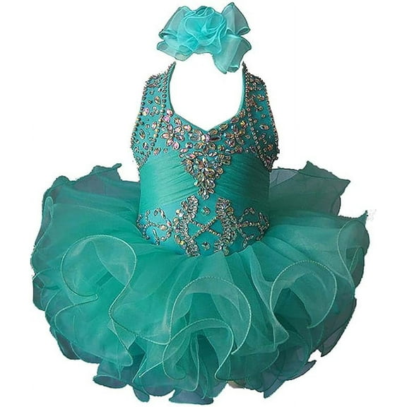 Jenniferwu G153 Infant Toddler Baby Newborn Little Girl's Pageant Party BirthdayDress (as1, Age, 3_Months, 6_Months, Blue)