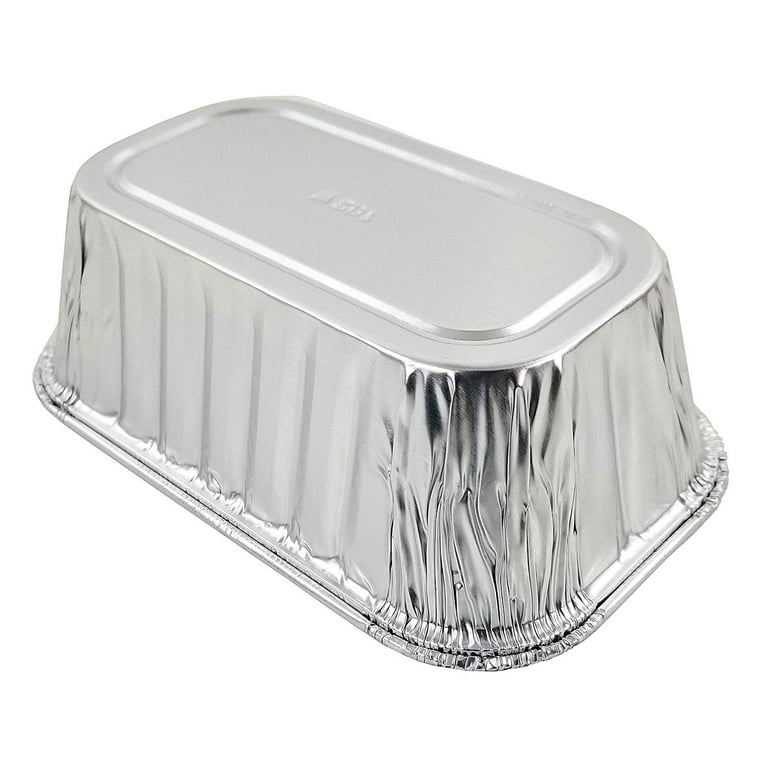 Handi-Foil 1 lb. Aluminum Foil Small Mini-Loaf Bread Pan w/Clear Dome Lid  (Pack of 6 Sets)