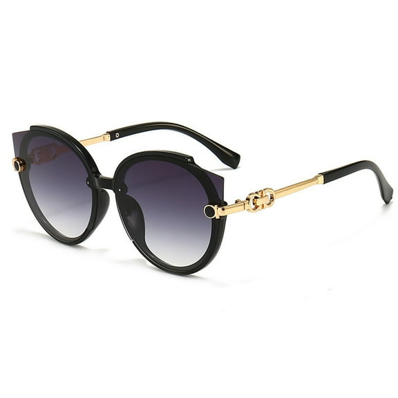 Fashion trend street shooting seaside sunglasses anti-ultraviolet sunglasses, made of PC and sheet - black