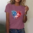 thumbnail image 2 of Bgstyu American Flag Tee Tops Women USA Graphic Tees 4th of July Shirts USA Flag Star and Stripes Patriotic T-Shirt Tops 250 Anniversary USA Shirt, 2 of 6