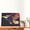 thumbnail image 4 of Naloa Watercolor Bald Eagle Print Canvas Picture,Wall Pictures, Modern Decorative Poster,Art Prints for Bedroom, Toilet, 40 x 30 cm, Built-in Wooden Frame, 4 of 6