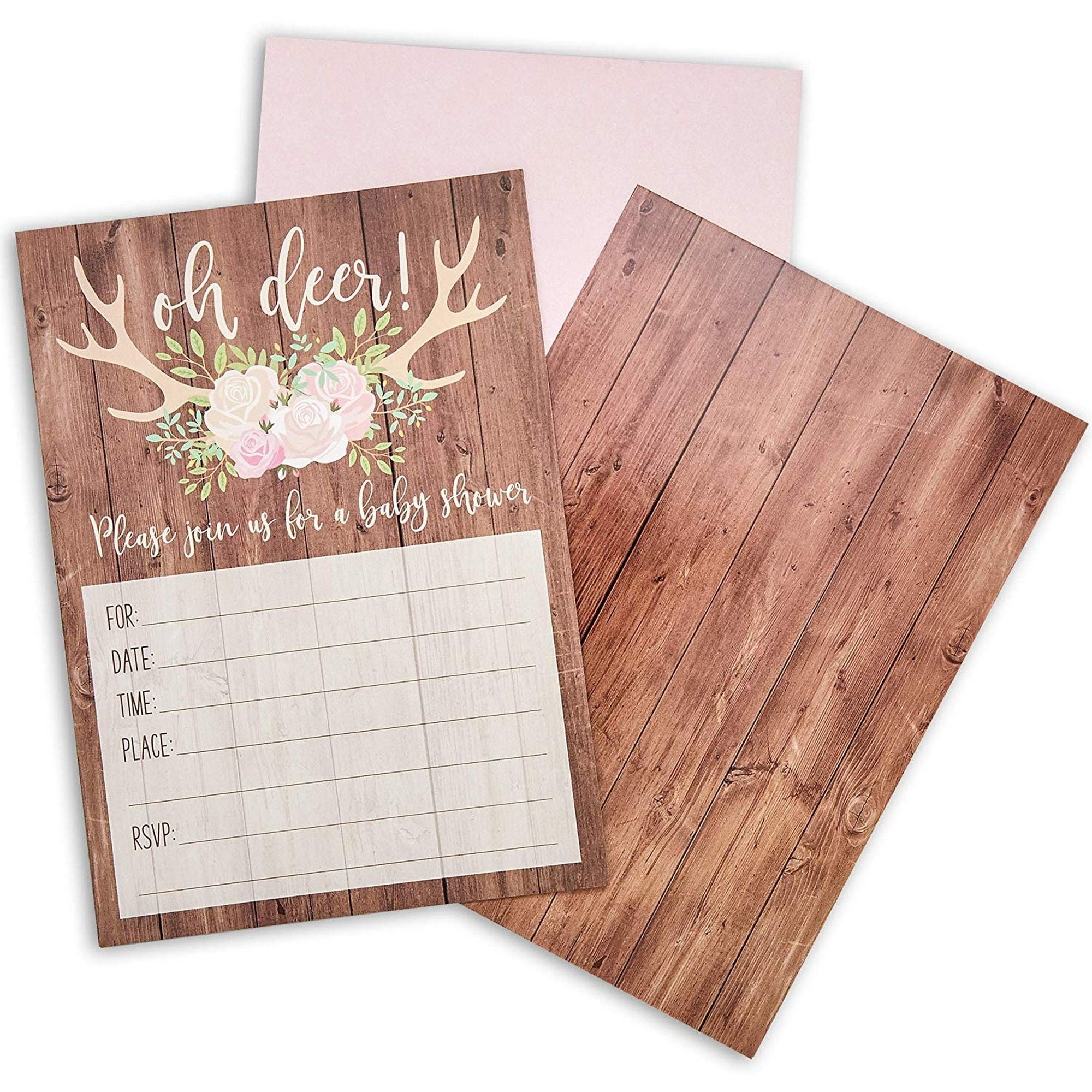 woodland baby shower invitations walmart