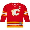 thumbnail image 2 of Men's Mitchell & Ness Lanny McDonald Red Calgary Flames Captain Patch 1988/89 Blue Line Player Jersey, 2 of 5