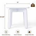 thumbnail image 2 of Sturdy Bamboo Step Stool with Anti-Slip Feet, Easy-Assembly, 300 LBS Capacity, Ideal for Kids and Adults, Perfect for Bathroom, Bedroom, or Doorway Use, 11" x 11" x 10.6", 2 of 12