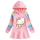 thumbnail image 5 of Hello Kitty-vestido de algodón con dibujos de arcoíris para niñas, suéter con capucha de manga larga, falda de princesa, ropa para niños, primavera y otoño, 5 of 5