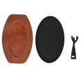 thumbnail image 1 of 12 Inch Pan-Fried Fish Plate, Iron Fish Serving Tray, Steak Hot Plate, Skillet with Base Plate, 1 of 4