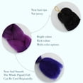 thumbnail image 2 of 6 Pack  24 Inch Braiding Hair Extensions, Colored Pre Stretched High Temperature Synthetic Ombre Braids Hair Yaki Texture for Girls and Women (Black-Purple-Deep purple), 2 of 7