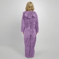 thumbnail image 4 of HOSIA Girls Fleece Zip Up Jumpsuits Kids Fuzzy Onesie Hooded Rompers Warm Sherpa Pajama Jumpsuits Zip Up Winter Thick Plush Sleep Nightwear Rompers Cute Winter Warm Clothes with Pockets Purple 140, 4 of 6