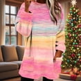thumbnail image 4 of Long Sleeve Shirts for Women Flannel Winter Warm Crewneck Graphic Printed Tops Casual Loose Pullover Top with Pockets (S, Pink), 4 of 9