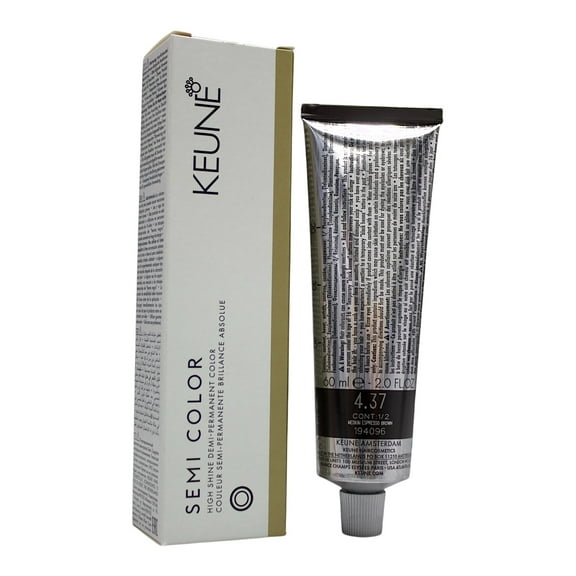 Keune Semi Color 4.37 Demi-Permanent Color Medium Espresso Brown 2 Oz