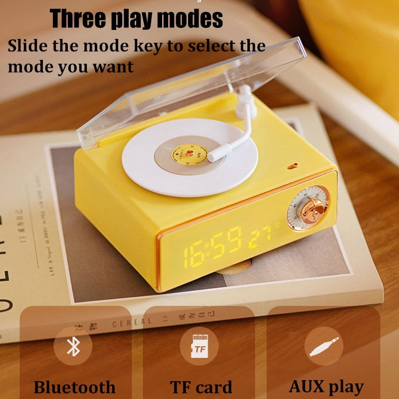 Retro Desktop Bluetooth Speaker, Home Theater Sound Device with FM Radio, CD Playback and USB Function