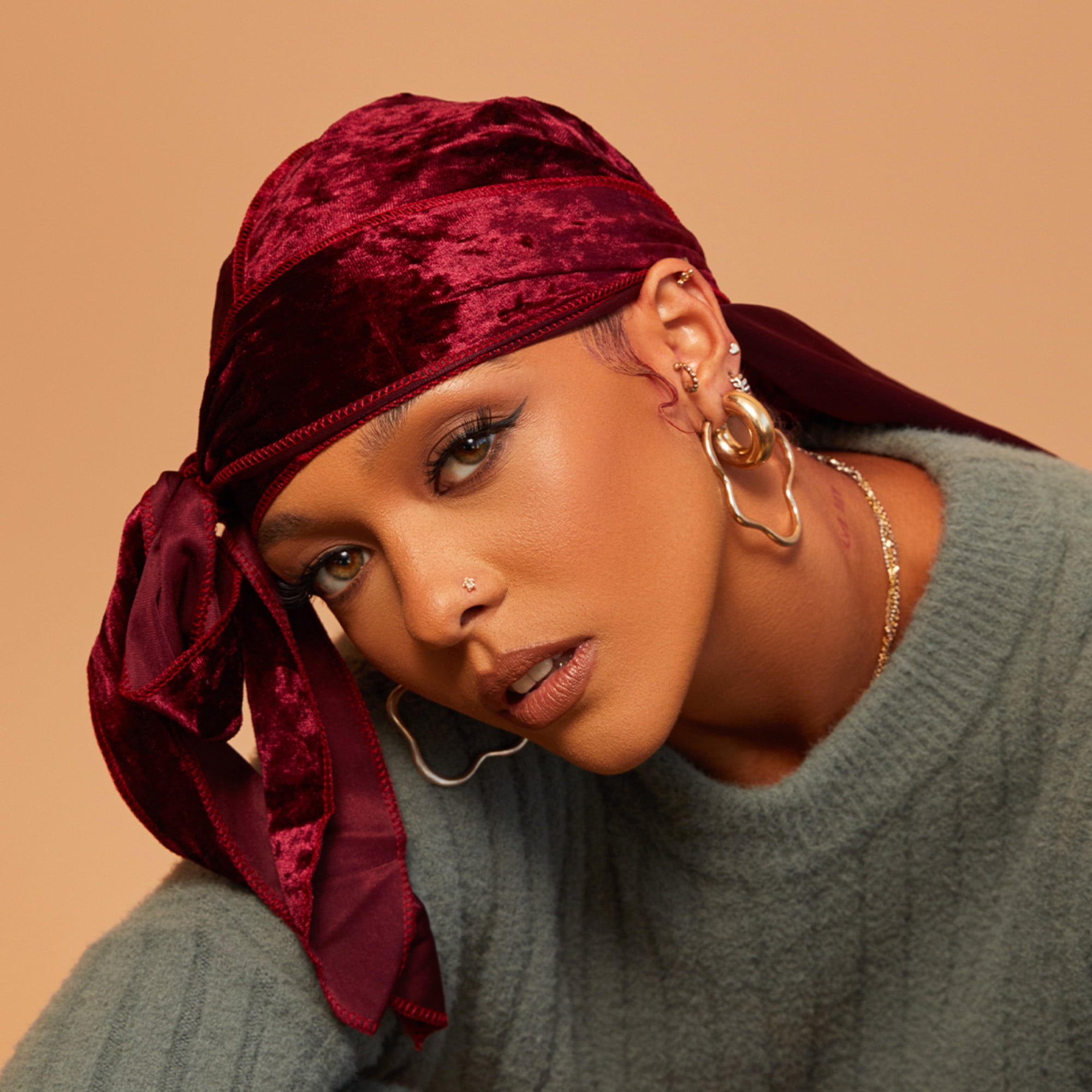 Kiss Colors & Care Power Wave Premium Crushed Velvet Luxe Durag, Burgundy, 1 Ct.