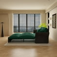 thumbnail image 5 of 74.8" Queen Pull Out Sofa Bed, 3-in-1 Convertible Sleeper Tufted Sofa with 2 Soft Pillows,Multi-Functional Velvet Loveseat Bed,Green, 5 of 20