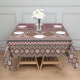 thumbnail image 3 of Pink Boho Tribal Diamonds and Triangles Pattern Square Tablecloth,Waterproof Square Table Cover,Wipeable Spillproof Washable Table Cover for Home Kitchen Party Decor 52"x52"(132x132cm), 3 of 6