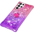 thumbnail image 6 of Slim Fit Phone Case for Samsung Galaxy S23 Ultra, Bling Shiny Quicksand Effect TPU Bumper Case with Four Corners Heavy Protection Anti-Fall Cover for Galaxy S23 Ultra,Pink Purple, 6 of 7
