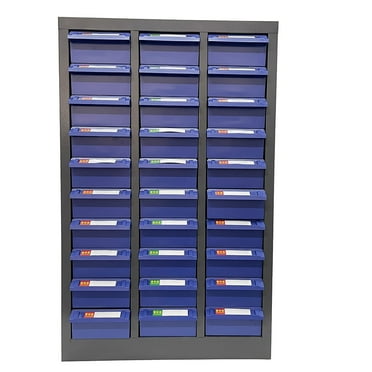 PreAsion 30 Large Drawers Parts Cabinet Workshop Tool Storage Cabinets with Partition Label