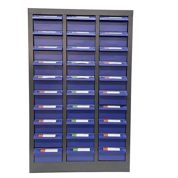 PreAsion 30 Large Drawers Parts Cabinet Workshop Tool Storage Cabinets with Partition Label